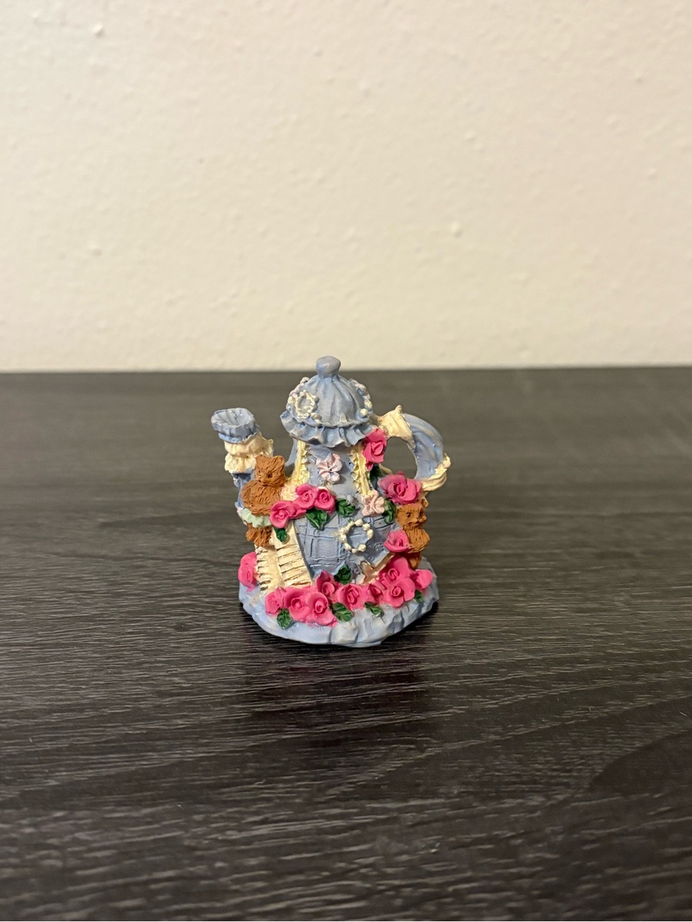 Vintage Dress/Bear Teapot Trinket